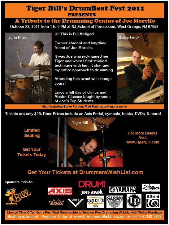 Click for Details on DrumBeat Fest 2011-Tribute to Joe Morello