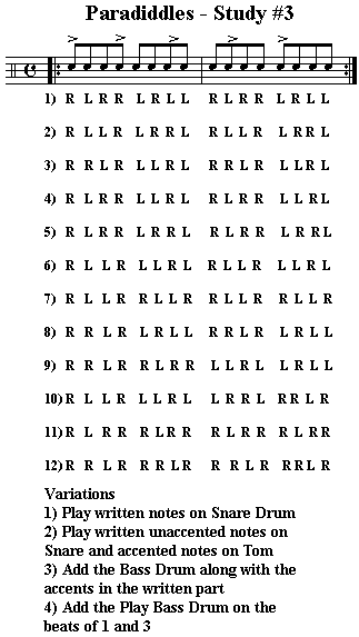 Paradiddle Study 3