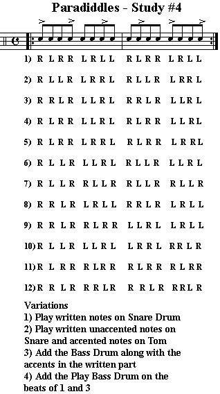Paradiddle Study 4
