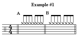 Example 1 - Eighth Note Rock Ride Pattern 