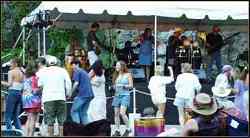 Happy Festival Goers Dancing to the Music of Cairo  